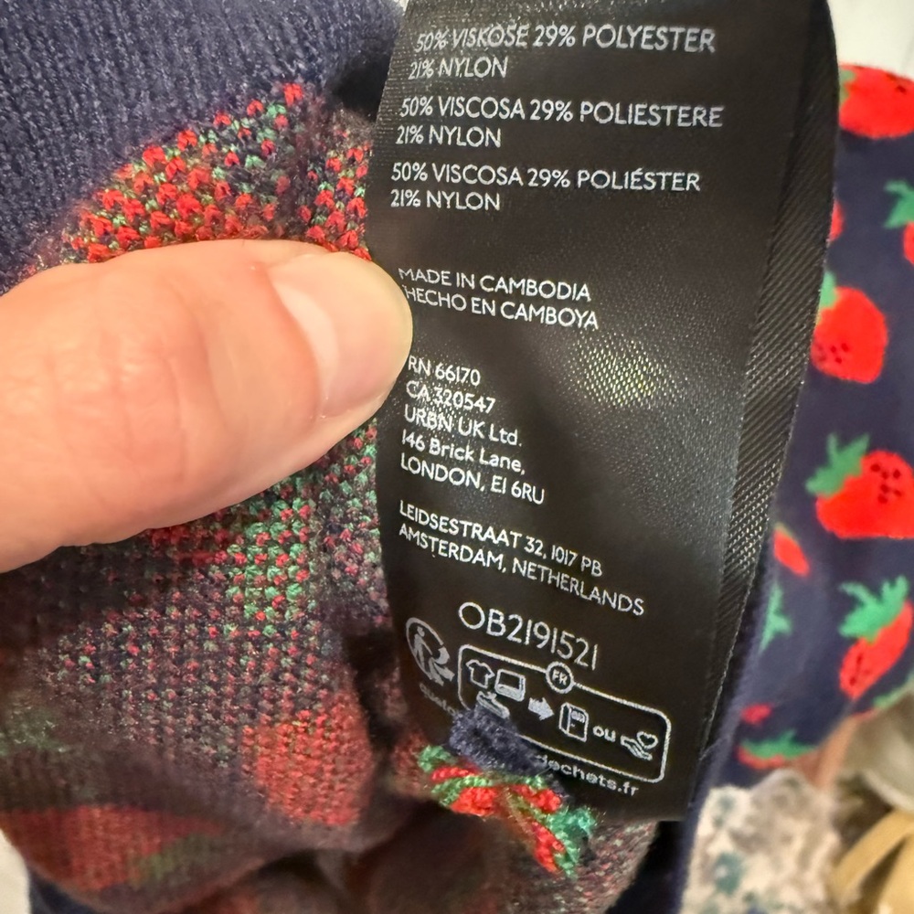 Anthropologie Maeve Strawberry Patterned Sweater - Picture 3 of 6